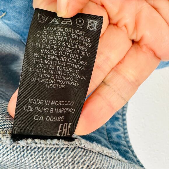 NWT Isabel Marant Medium Wash Pauline Snap Front Denim Jean Jacket 40 / L - Picture 11 of 15